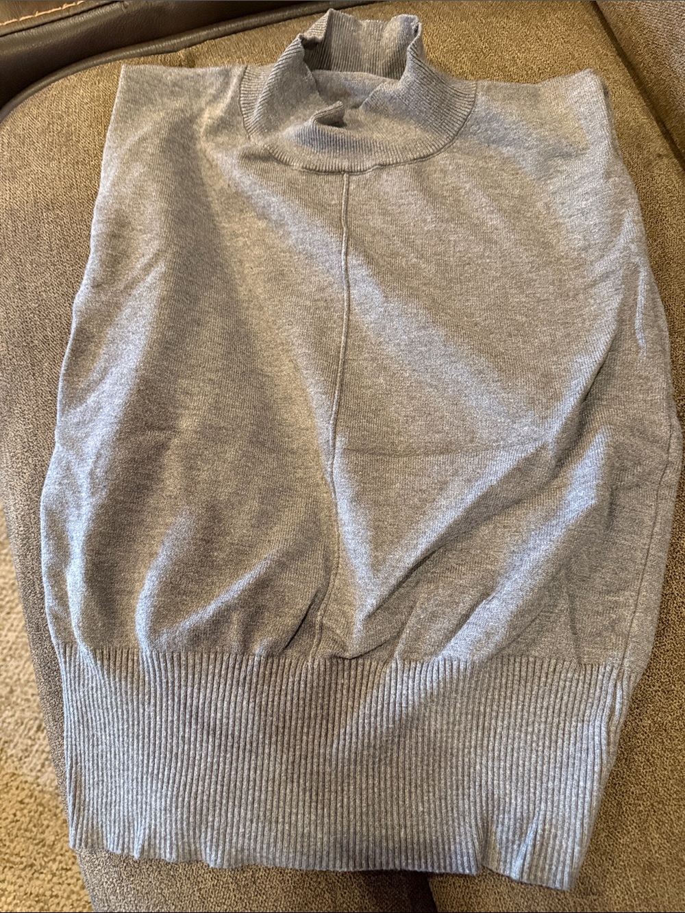Gray Mock Neck Sweater Vest
